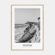 Encinitas Portrait B&W No 1 Poster
