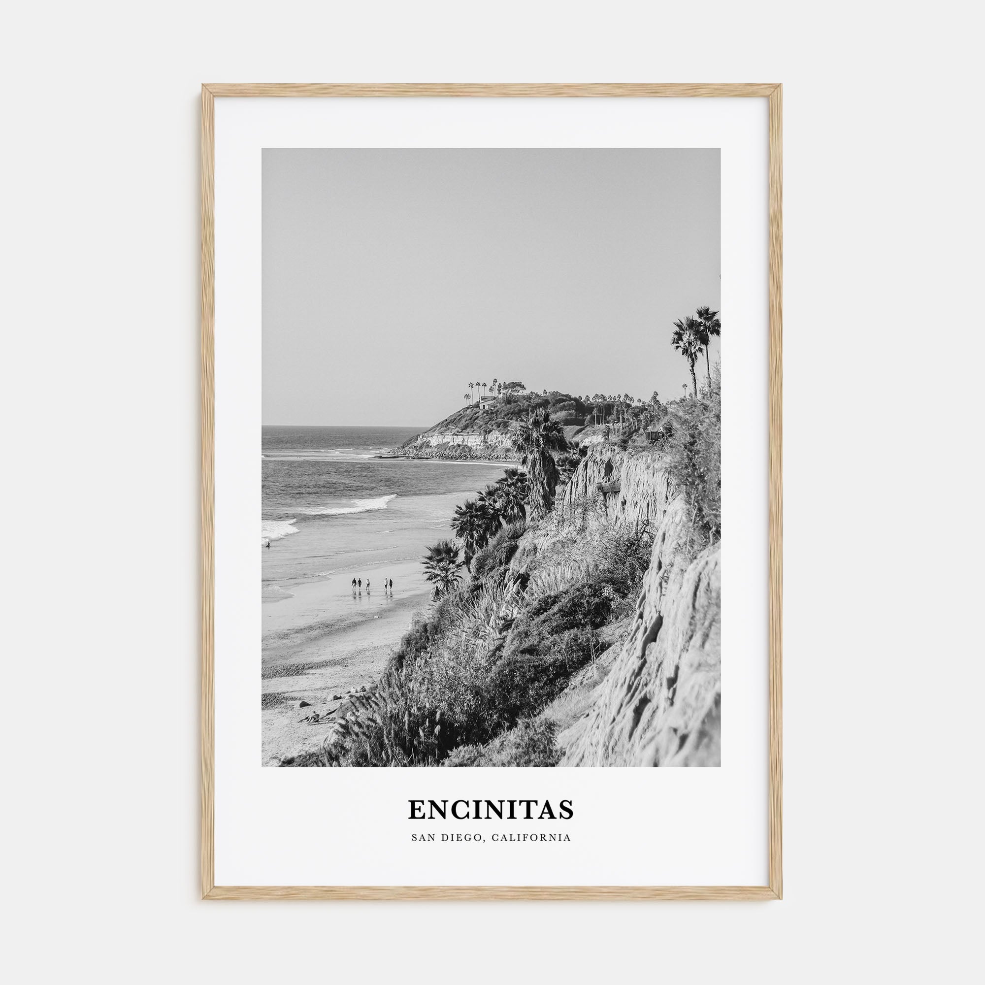 Encinitas Portrait B&W No 1 Poster