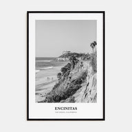 Encinitas Portrait B&W No 1 Poster