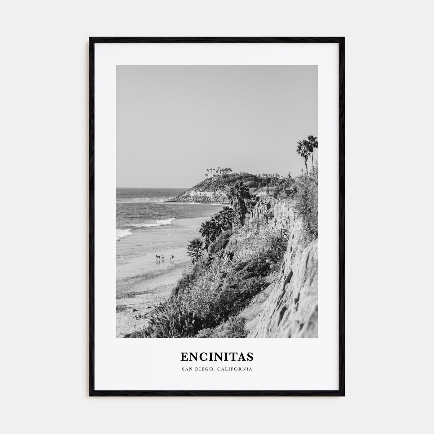 Encinitas Portrait B&W No 1 Poster