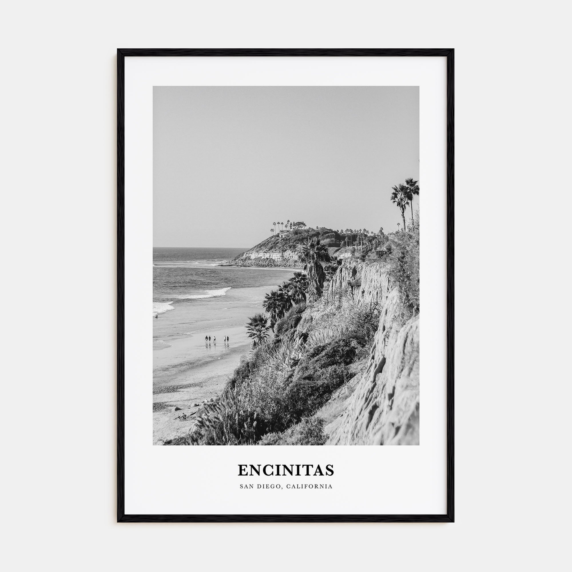 Encinitas Portrait B&W No 1 Poster