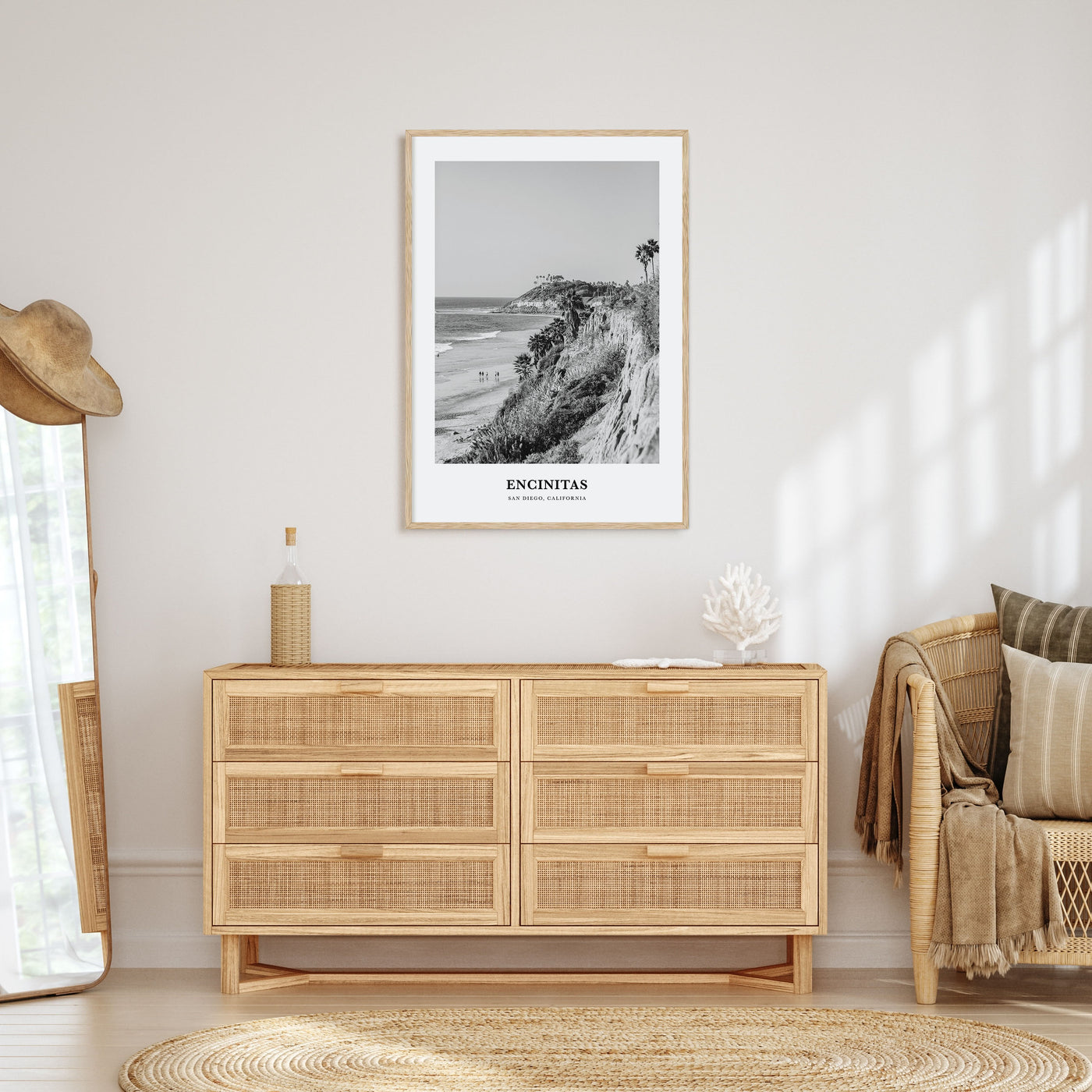 Encinitas Portrait B&W No 1 Poster