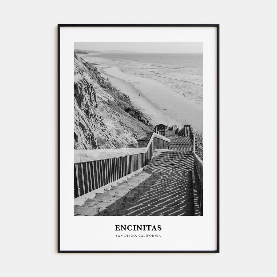 Encinitas Portrait B&W No 2 Poster