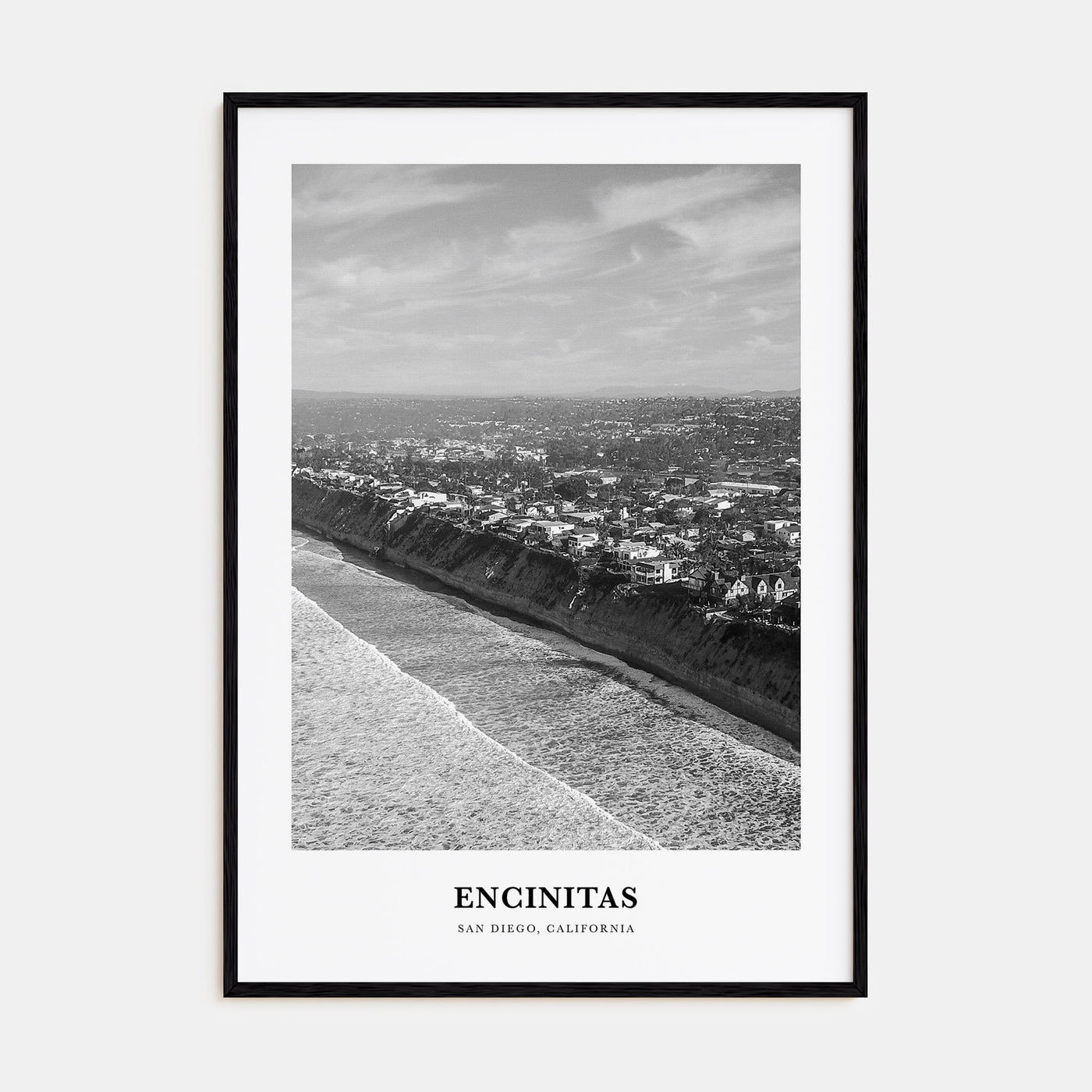 Encinitas Portrait B&W No 3 Poster