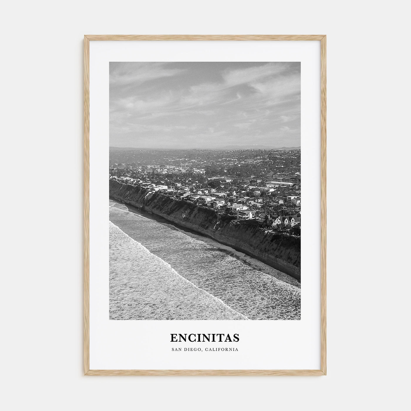 Encinitas Portrait B&W No 3 Poster