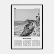 Encinitas Travel B&W No 1 Poster
