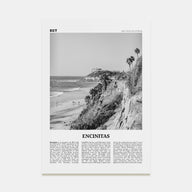 Encinitas Travel B&W No 1 Poster