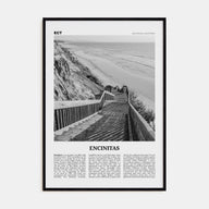 Encinitas Travel B&W No 3 Poster
