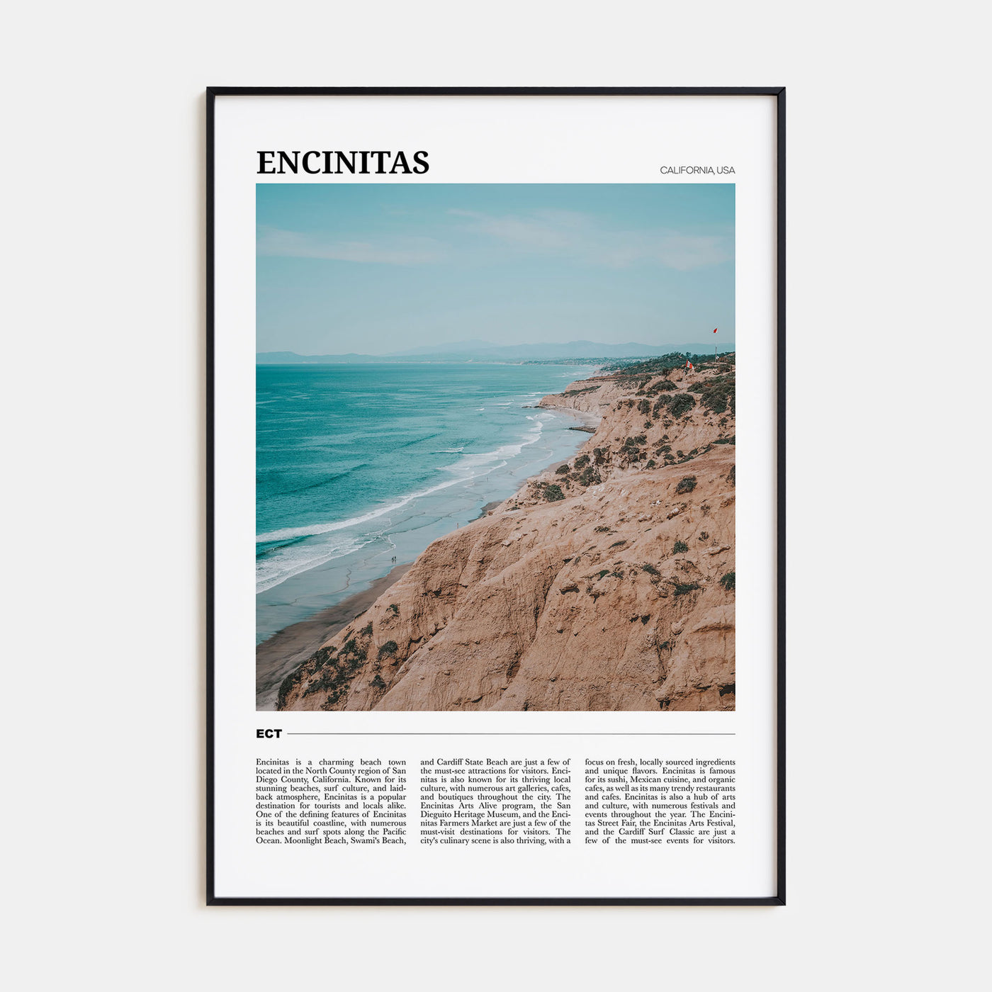 Encinitas Travel Color Poster