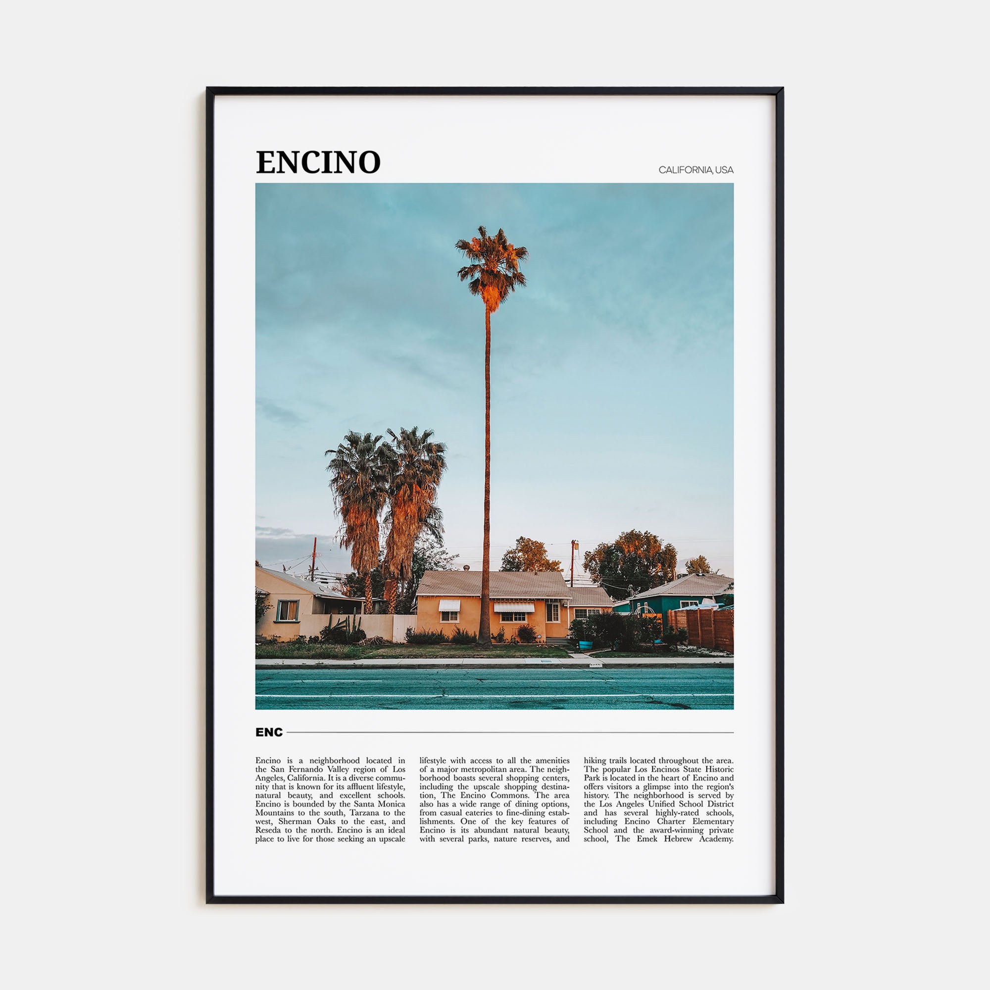 Encino Travel Color Poster