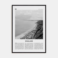 England Travel B&W Poster