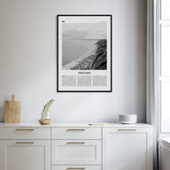 England Travel B&W Poster