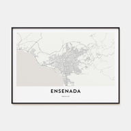 Ensenada Map Landscape Poster