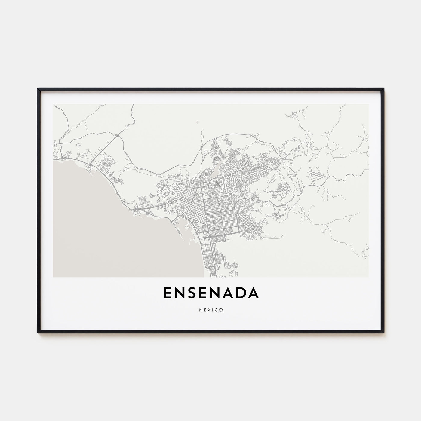 Ensenada Map Landscape Poster