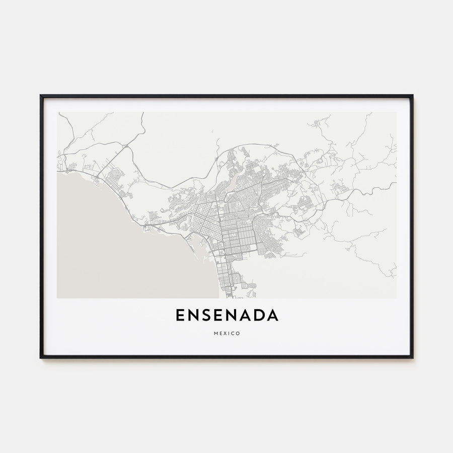 Ensenada Map Landscape Poster