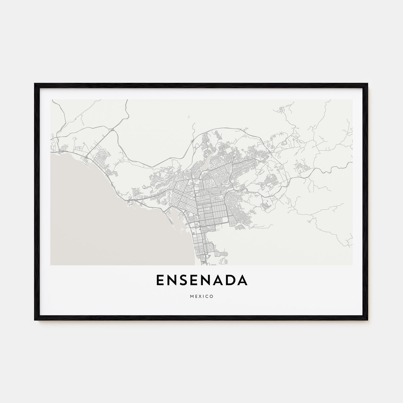 Ensenada Map Landscape Poster