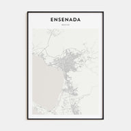 Ensenada Map Portrait Poster