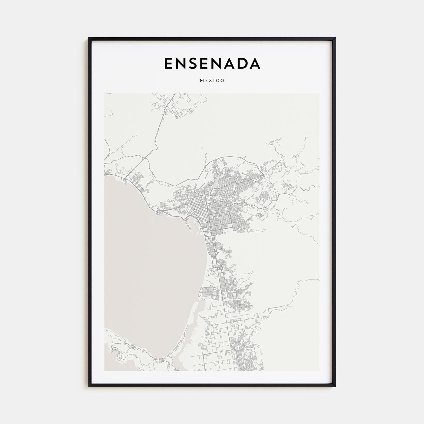 Ensenada Map Portrait Poster