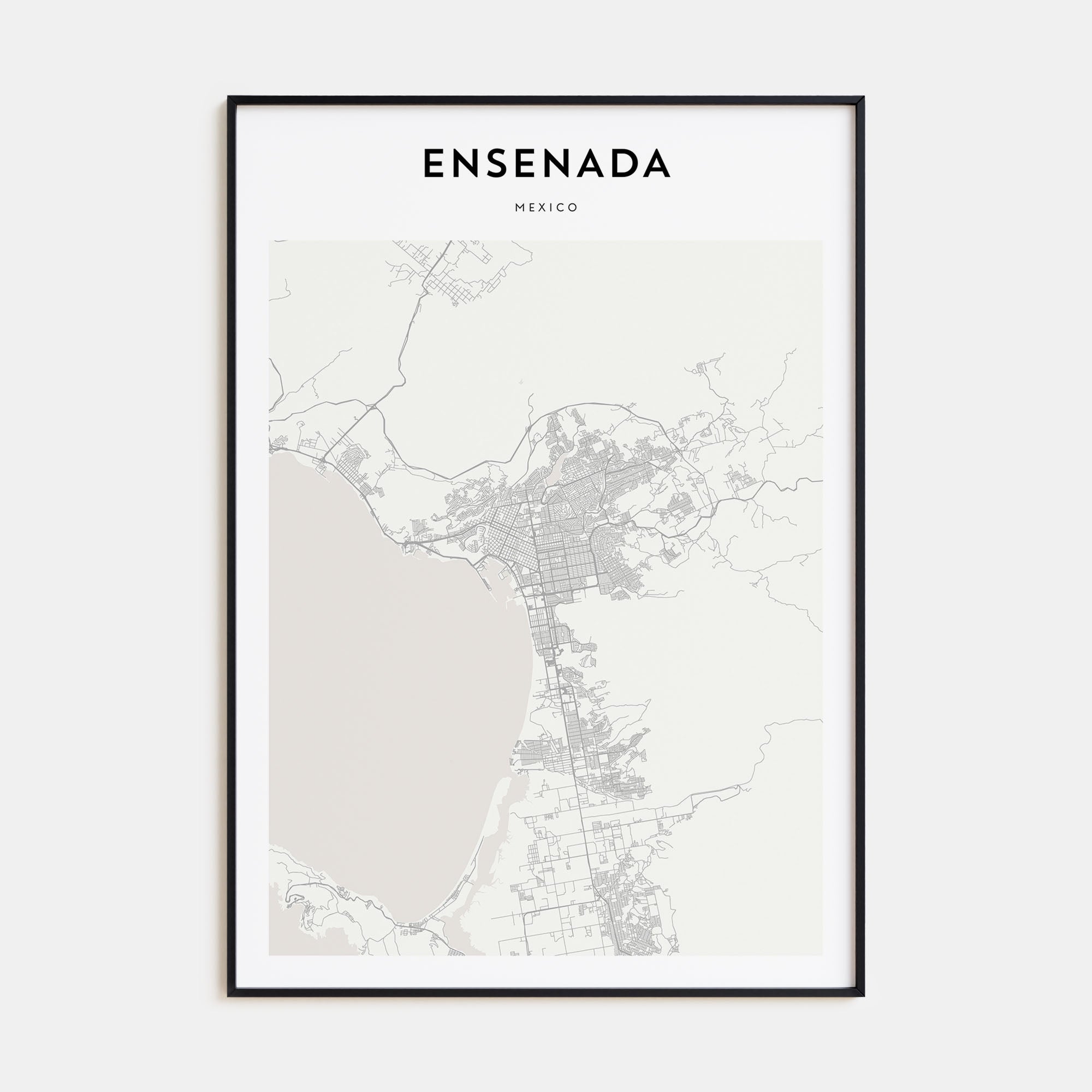 Ensenada Map Portrait Poster
