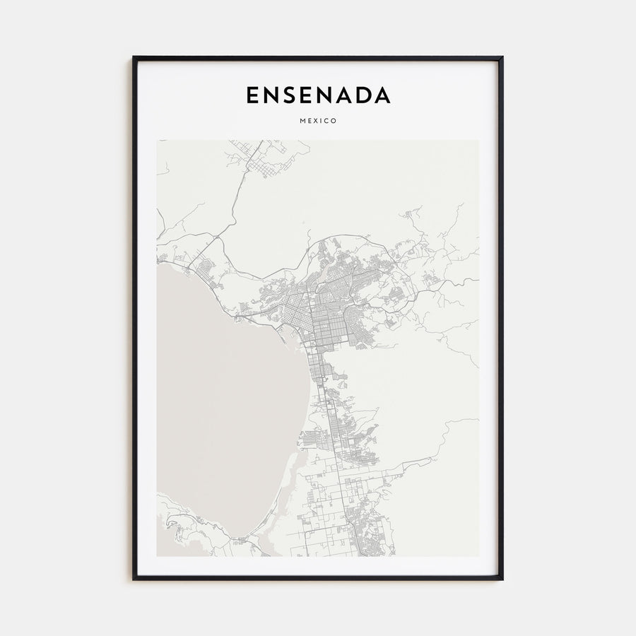 Ensenada Map Portrait Poster