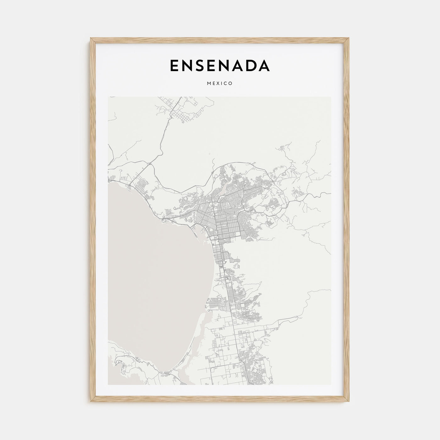Ensenada Map Portrait Poster
