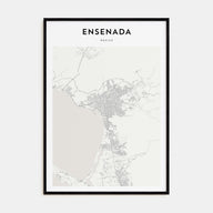Ensenada Map Portrait Poster