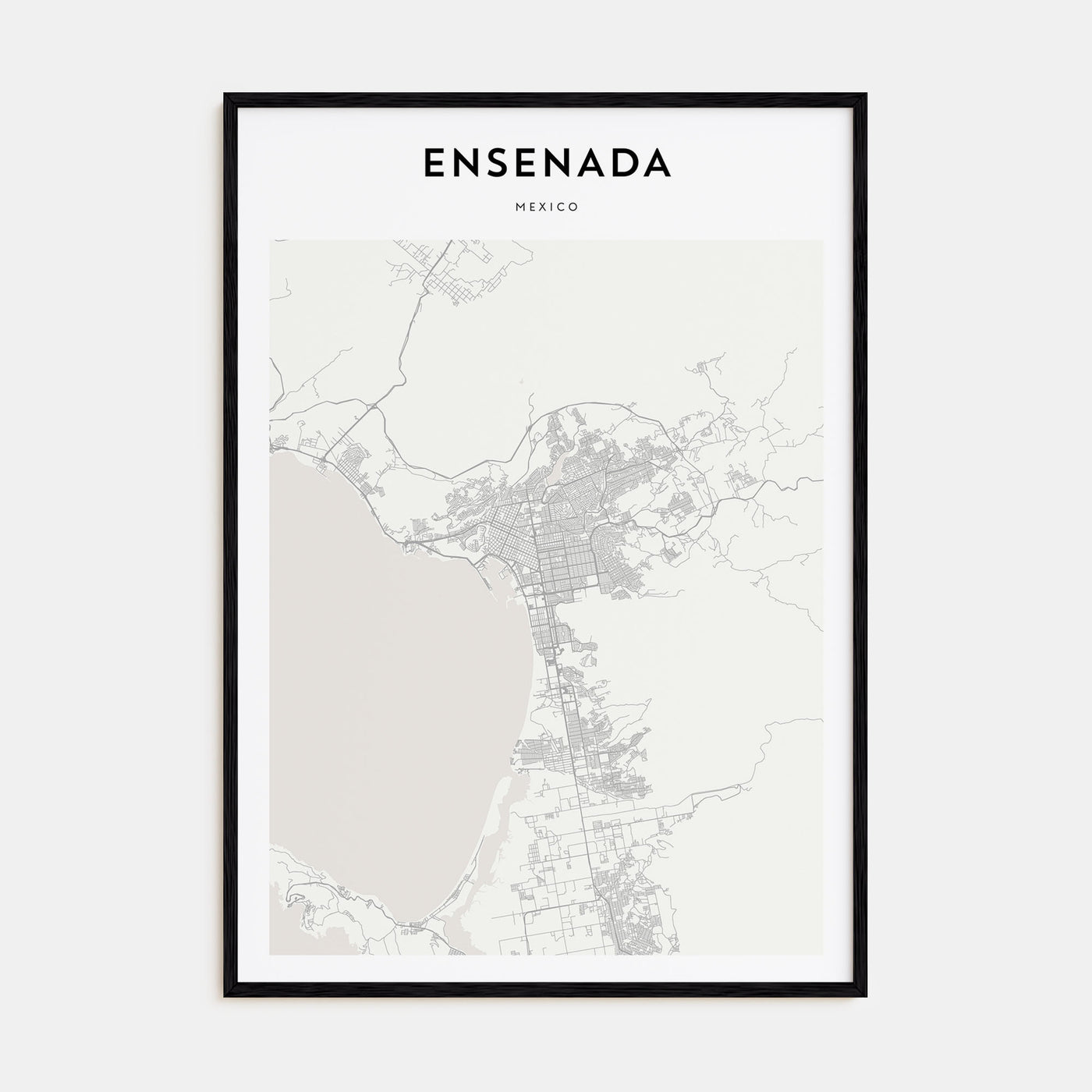 Ensenada Map Portrait Poster