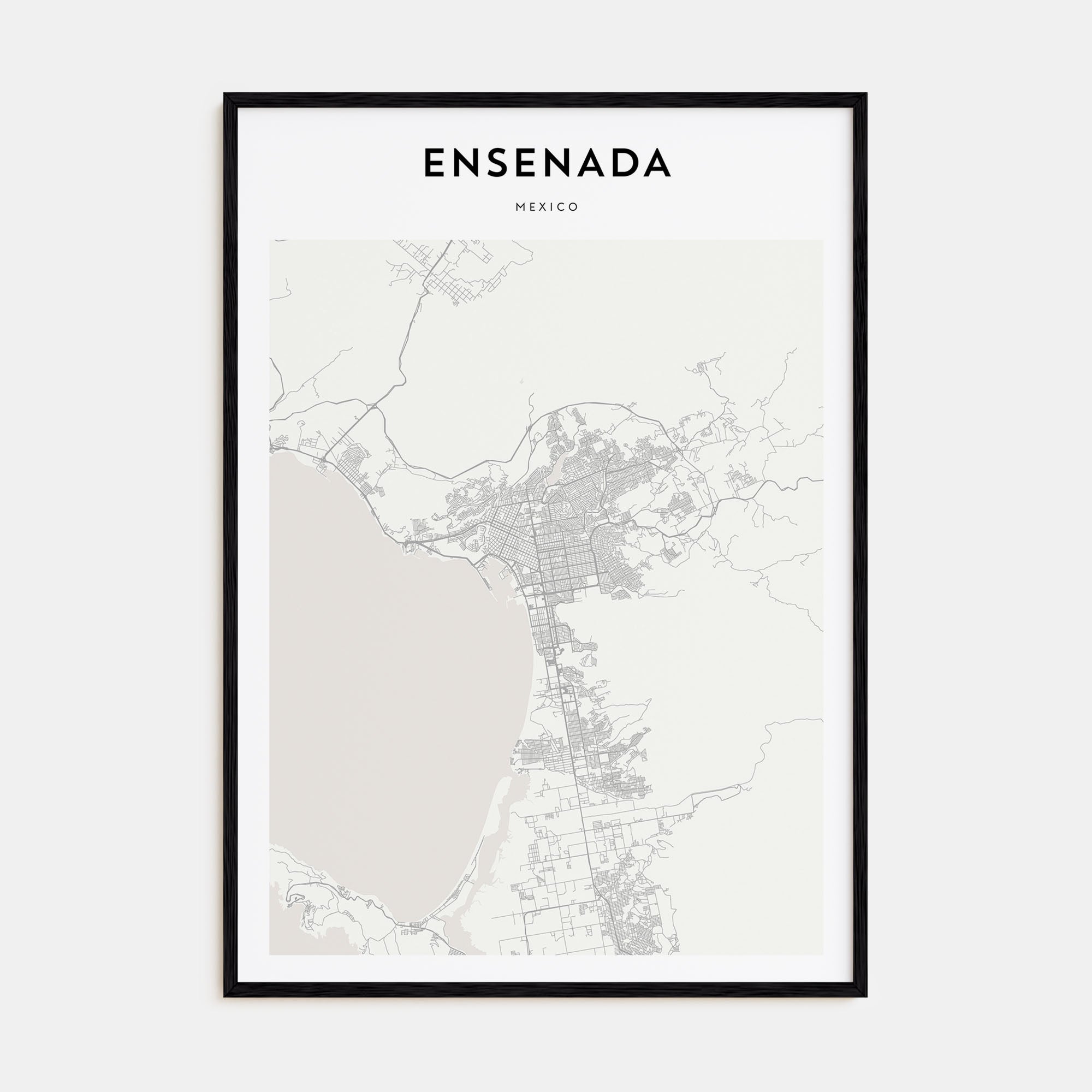 Ensenada Map Portrait Poster