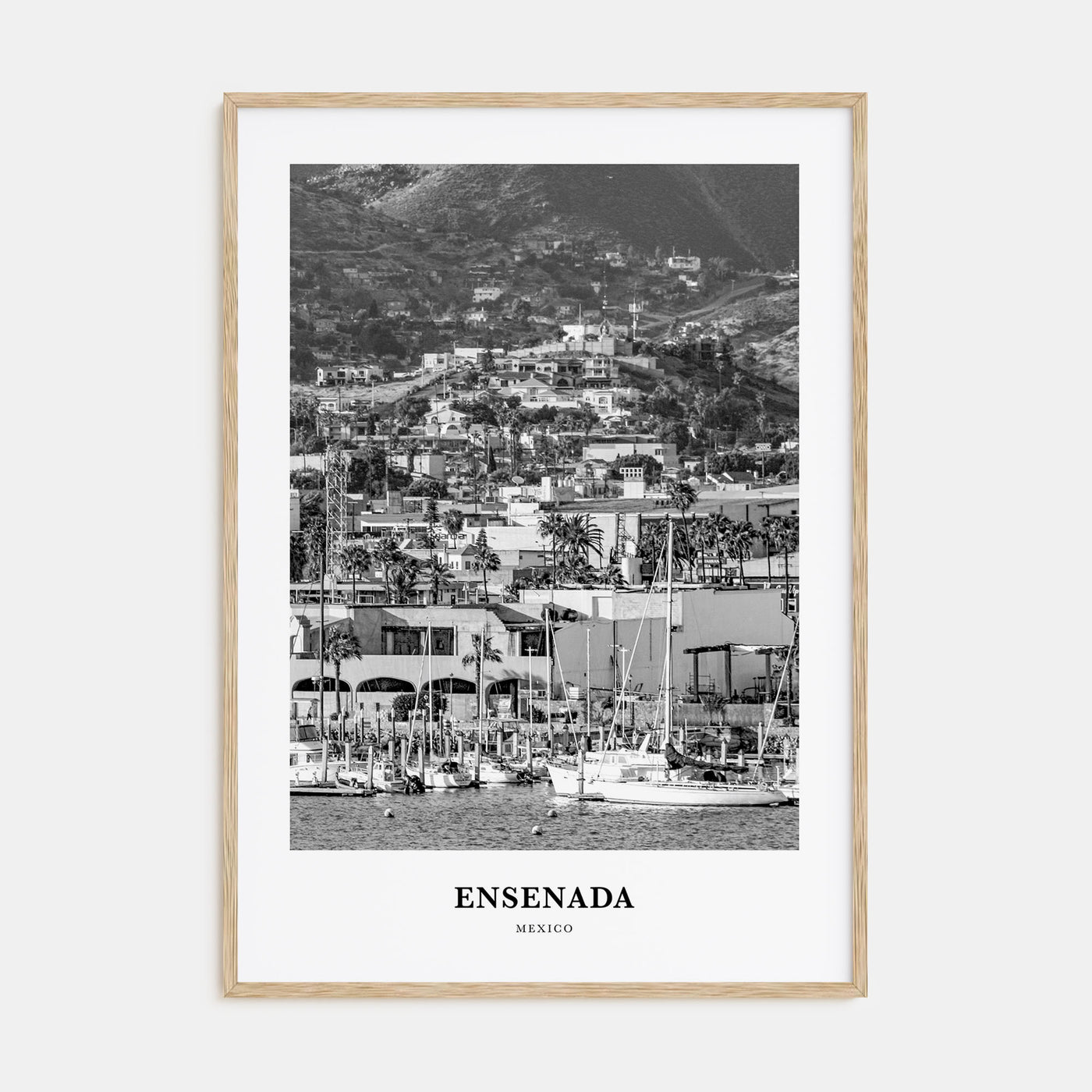 Ensenada Portrait B&W Poster