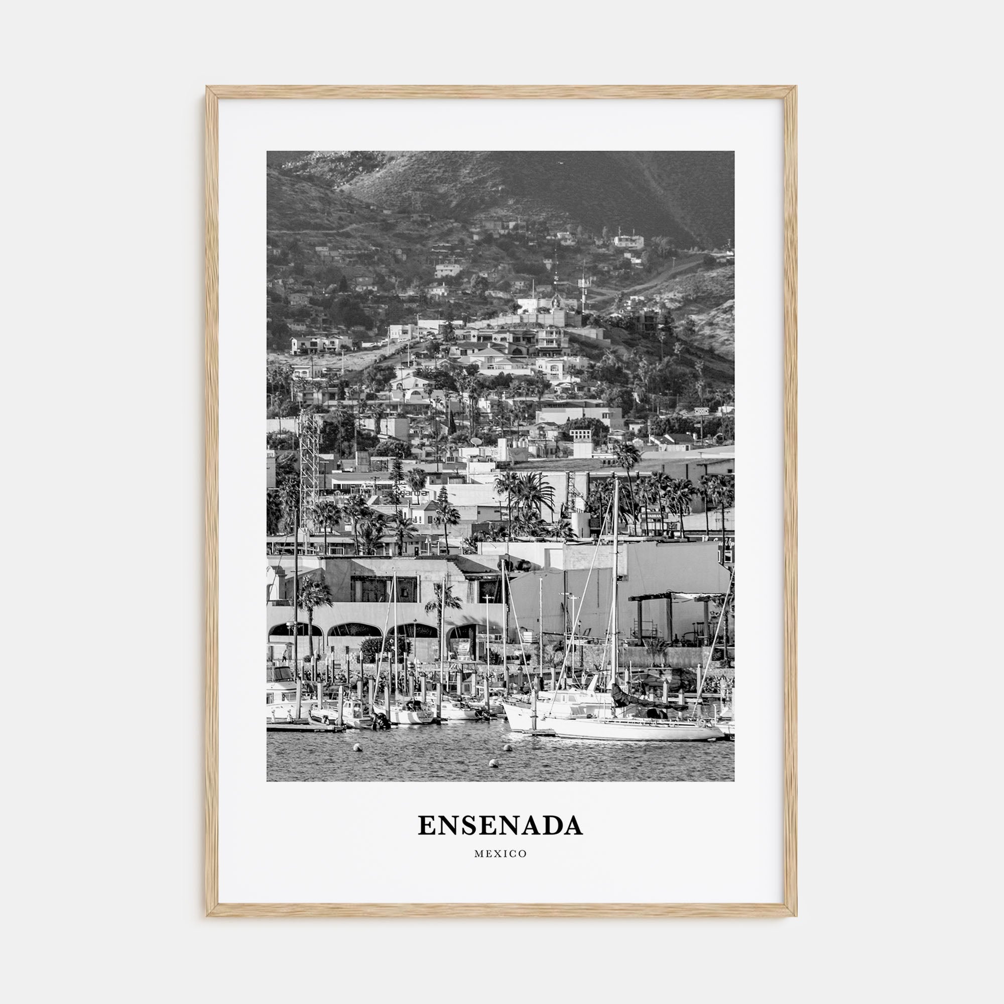 Ensenada Portrait B&W Poster
