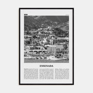 Ensenada Travel B&W Poster