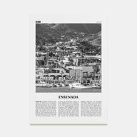 Ensenada Travel B&W Poster