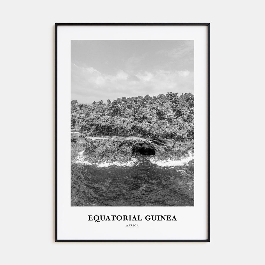 Equatorial Guinea Portrait B&W Poster