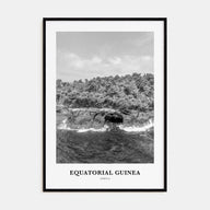 Equatorial Guinea Portrait B&W Poster