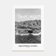 Equatorial Guinea Portrait B&W Poster