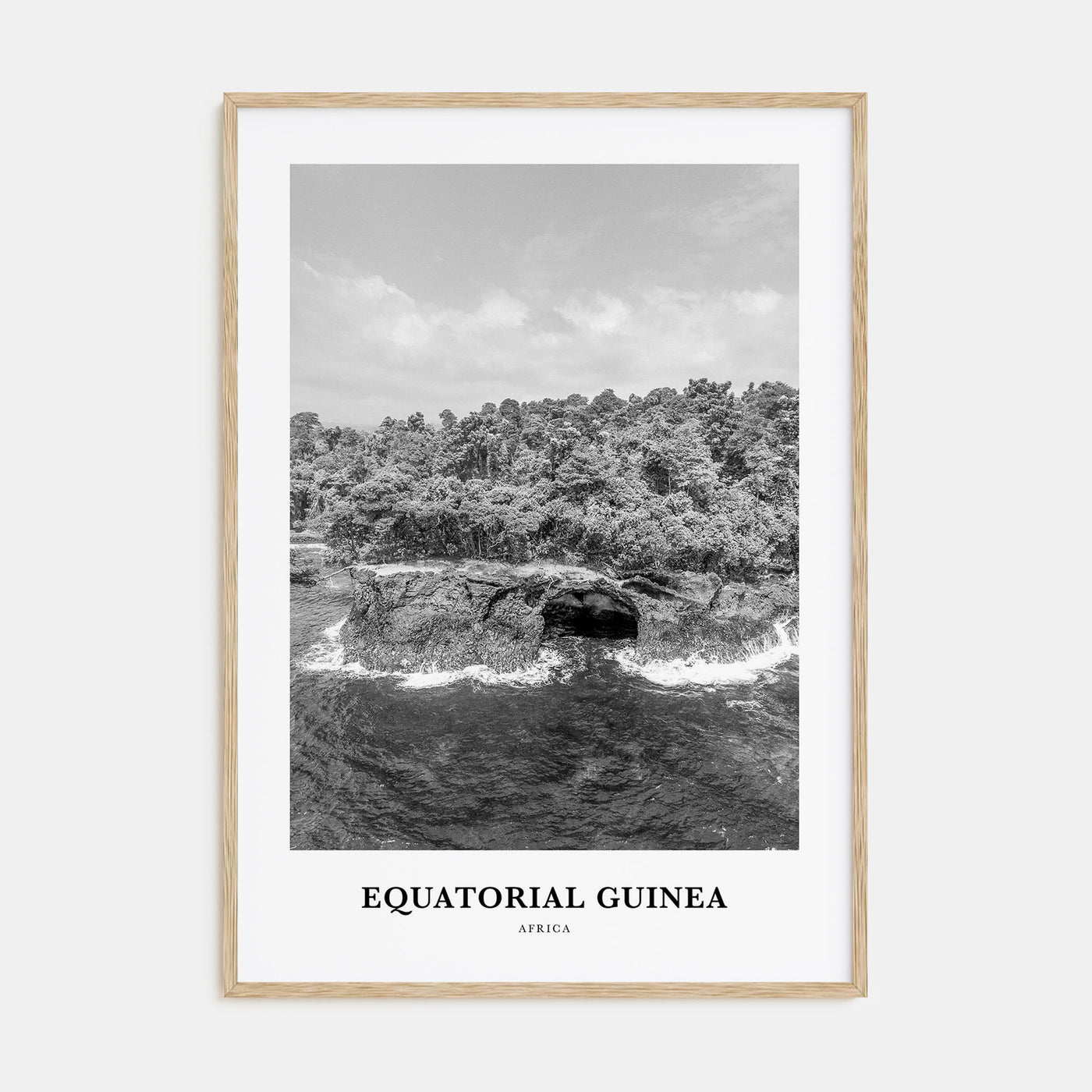 Equatorial Guinea Portrait B&W Poster