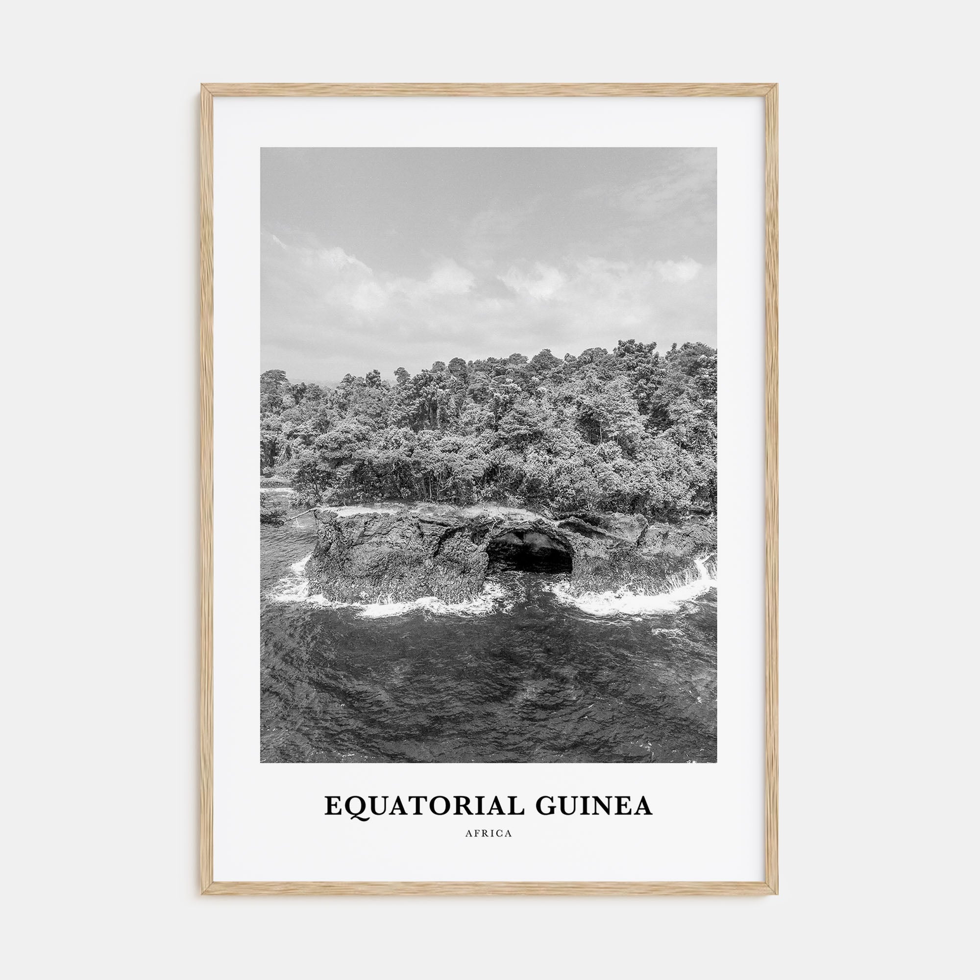 Equatorial Guinea Portrait B&W Poster