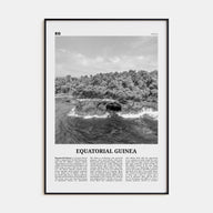 Equatorial Guinea Travel B&W Poster