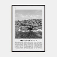 Equatorial Guinea Travel B&W Poster