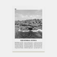 Equatorial Guinea Travel B&W Poster
