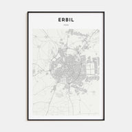 Erbil Map Portrait Poster