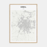 Erbil Map Portrait Poster
