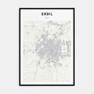 Erbil Map Portrait Poster