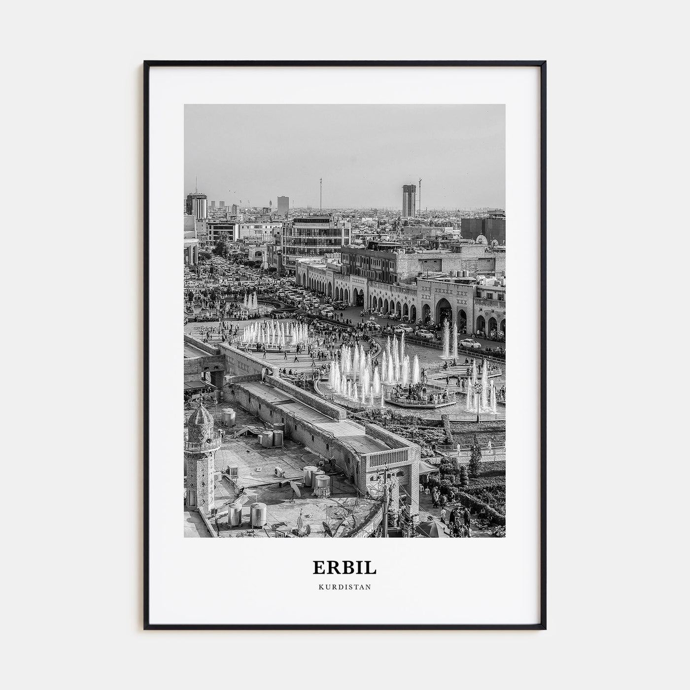 Erbil Portrait B&W Poster