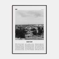 Erfurt Travel B&W Poster
