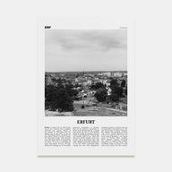 Erfurt Travel B&W Poster