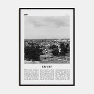 Erfurt Travel B&W Poster