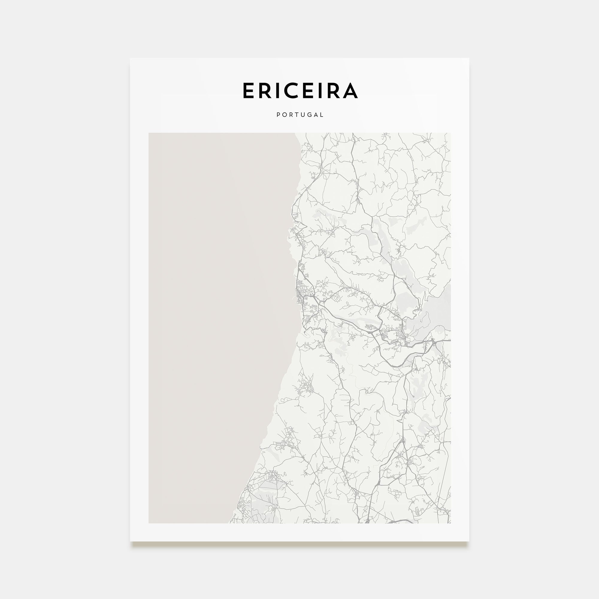 Ericeira Map Portrait Poster