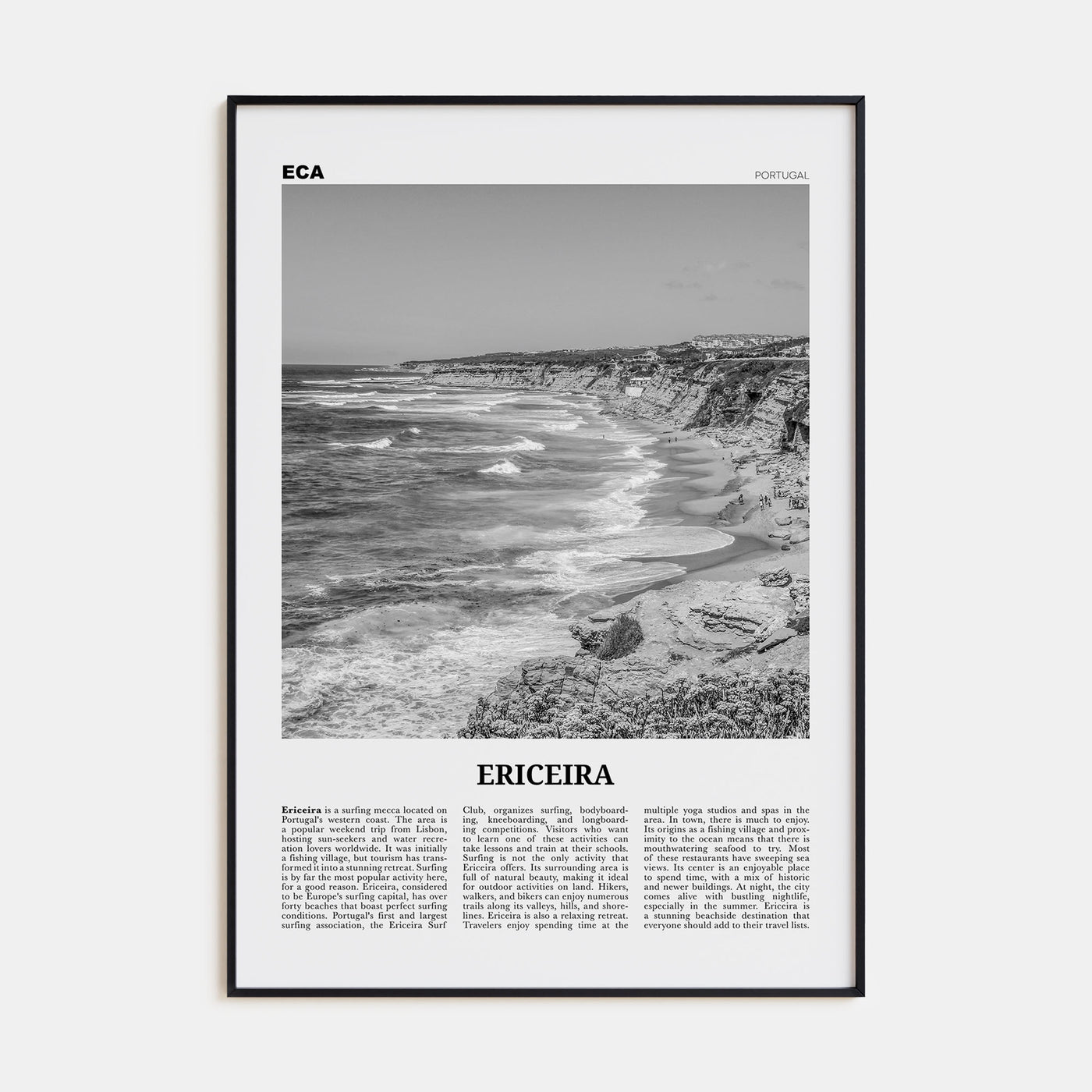 Ericeira Travel B&W Poster