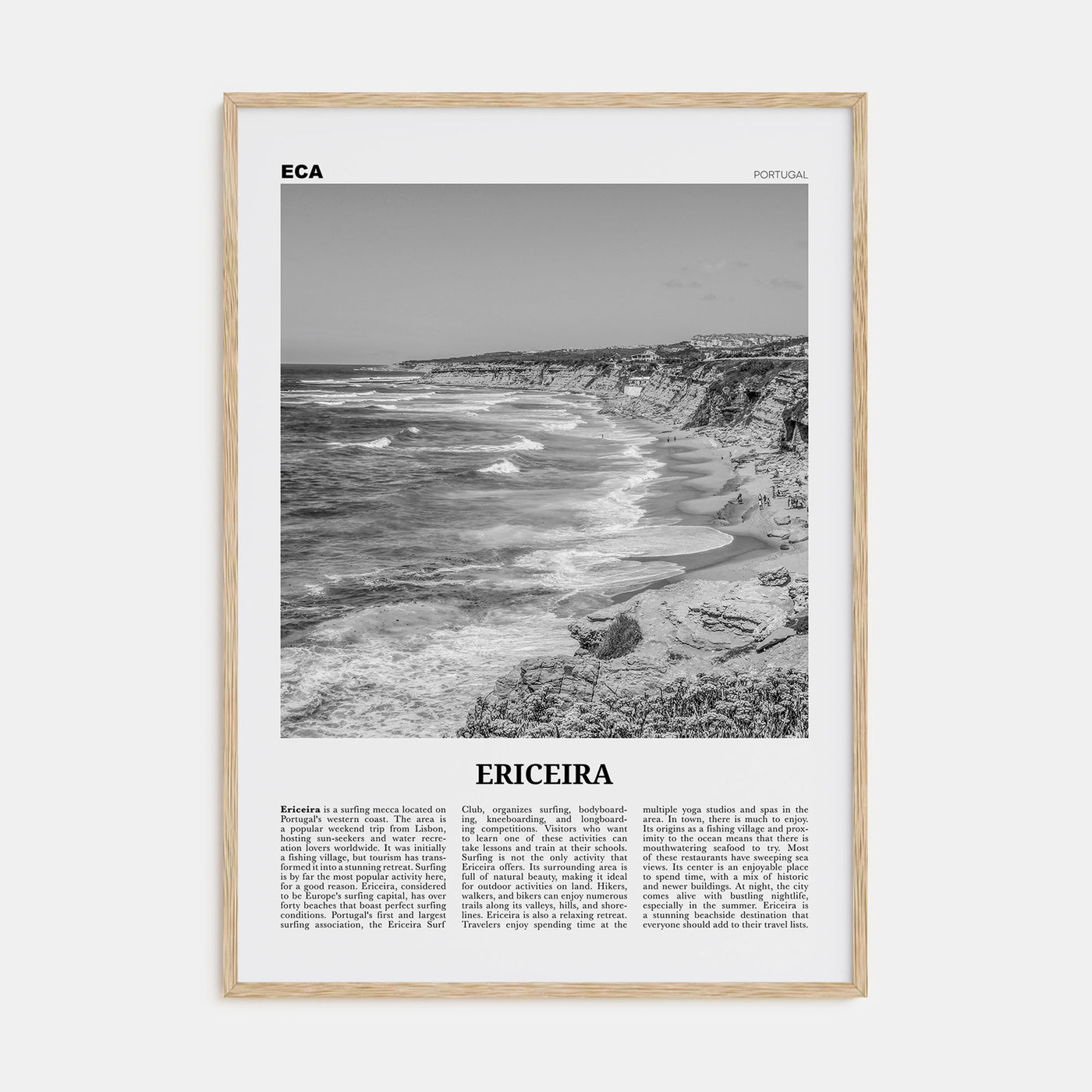 Ericeira Travel B&W Poster